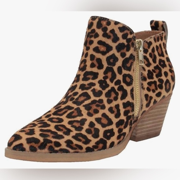 VERY VOLATILE Gracemont Casual Boots Ankle Low Heel- Brown, Tan Leopard, 8 - Picture 1 of 12